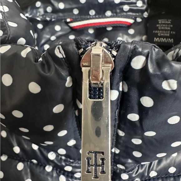 Tommy Hilfiger Blue and White Polka Dot Jacket - Picture 8 of 8